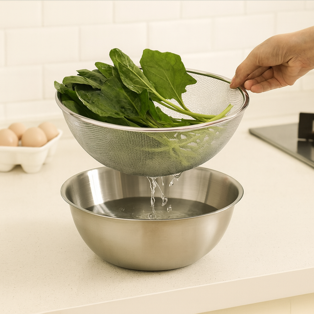 Cesta Escurridora de Acero Inoxidable