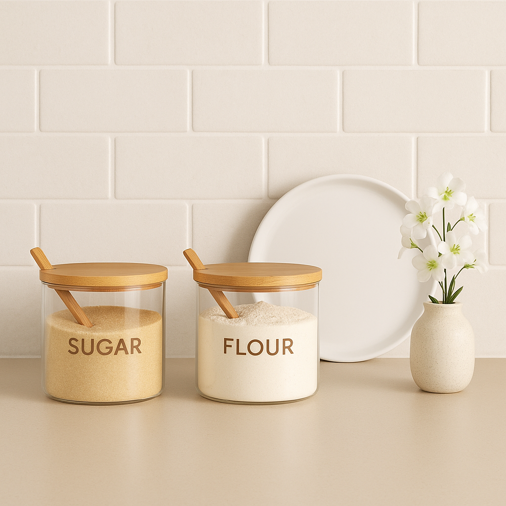 Set de 2 Tarros de Vidrio