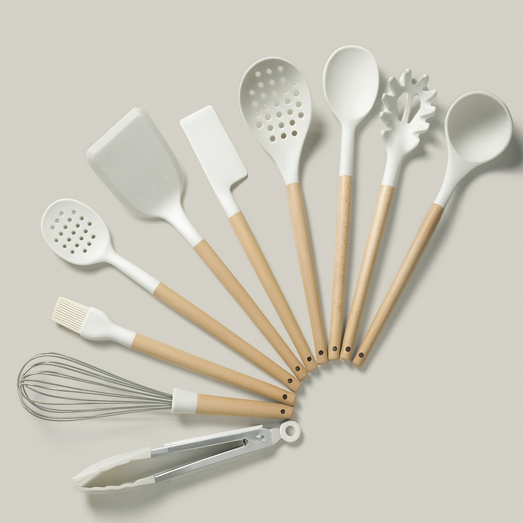 Set de 10 Utensilios de Cocina de Silicona