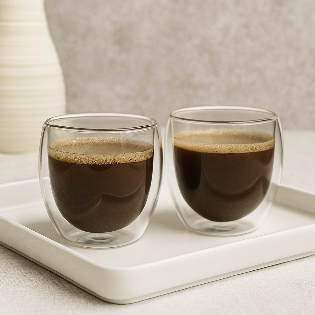 Set de 2 Vasos de Cristal Doble Pared